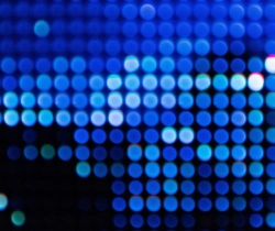 Blue dots with reflective light