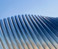 Blue metal wave